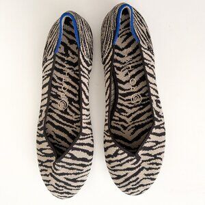 Rothy’s Zebra Print Round Toe‎ Ballet Flats Size 8.5